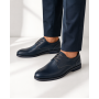 Pantofi barbati casual din piele naturala bleumarin GKR133BL
